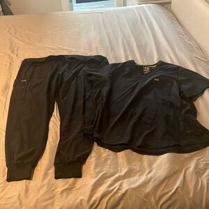 Black scrubs set